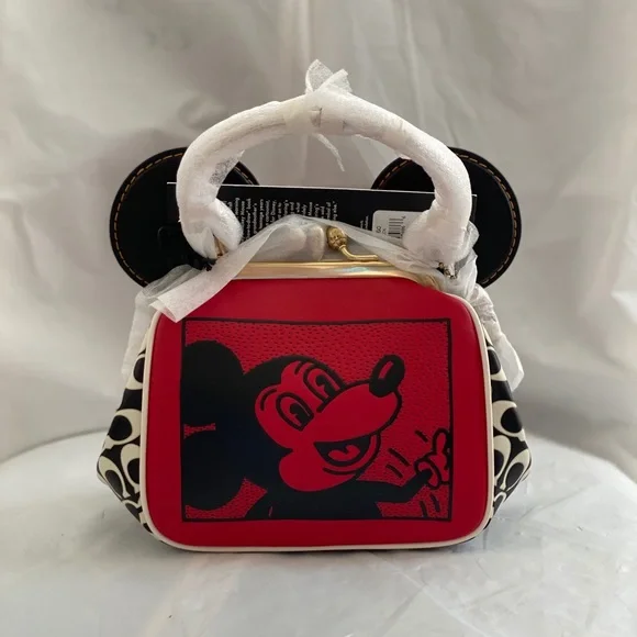 COACH MICKEY MOUSE X KEITH HARING KISSLOCK BAG